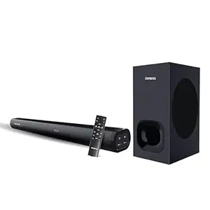 Aiwa Soundbar with Bluetooth V5.3 and Powerful Bass, 6.50 Inches Subwoofer, 2.1 Channel with Remote Control SD Card, HDMI AUX, USB and Optical Connectivity 240W Sound bar | Satori - AW-SSB240 (Black)