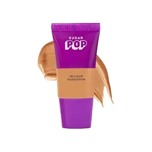 SUGAR POP HD Liquid Foundation Tube with SPF 30 | Lasts upto 16hrs | Full Coverage | Water-Resistant | Matte Finish | 18ml - 15 Fig