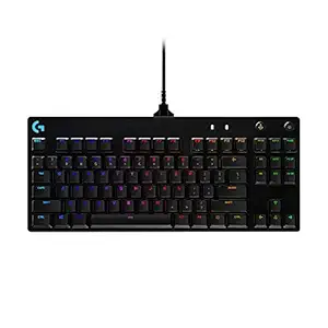 Logitech G PRO Mechanical Gaming Keyboard, Ultra Portable Tenkeyless Design, Detachable Micro USB Cable, 16.8 Million Color LIGHTSYNC RGB Backlit Keys,Black