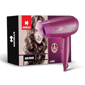 Havells 1000W Foldable Hair Dryer|Blow Dry for Men & Women|2 Temperature Settings|Travel Friendly|360° Radial Inlet| ThermoProtect Feature| HD1845