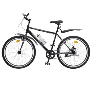 playR Score 26 Inch Cycle - Single Speed - Rigid - Front V Brake Rear Disc Brake - Knight Black