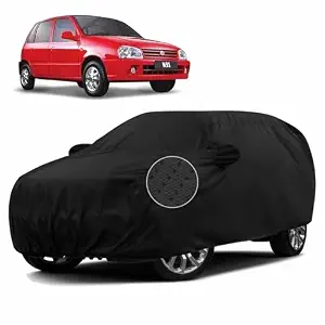 Sulfar 100% Waterproof Car Body Cover for Maruti Suzuki Zen – Triple-Stitched Dustproof UV, Heat & Rain Protection with Mirror Pockets, Full-Bottom Elastic & Free Storage Bag – All-Weather Indoor Outd