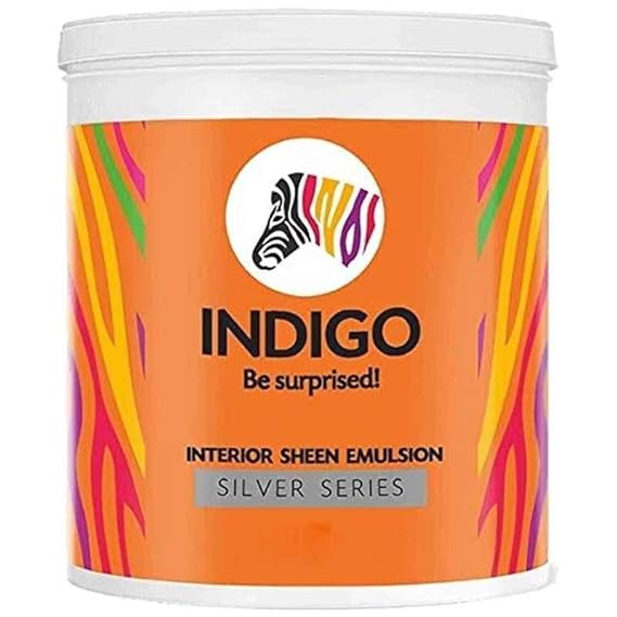 Indigo Interior Sheen Emulsion Sliver Series | Interior Paint | Sheen finish | 4 Liters | Brilliant White