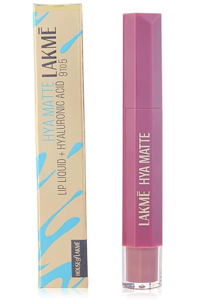 Lakme 9to5 Hya Matte, Pro Pink Medium Liquid Lipstick, for Soft and Supple Lips, with Hyaluronic Acid & Vitamin E, Matte Finish, Smudge-Proof, Long-Lasting, for Women, 5.3 ml