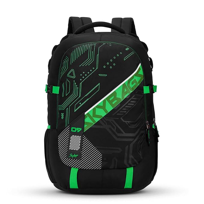 Skybags Vesper 40L Laptop Backpack with Rain Cover - Black