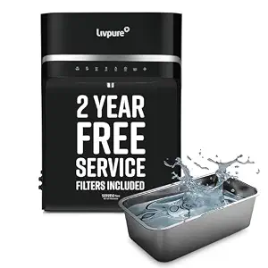 Livpure Sereno Neo Water Purifier | 2 Year No Service Cost- Filters Included | Advance Filtration Stages | RO+UV+Mineral | 5.5 L Stainless Steel Tank
